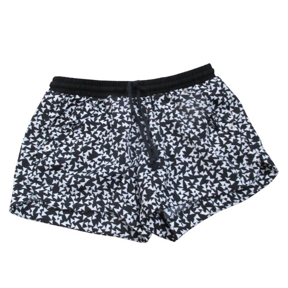 Sequin Hearts Pull On Shorts Womens Size 1 Black White Geometric Athletic Junior - Picture 1 of 3